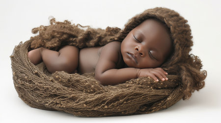 African american mba graduate with baby studying business and leadership skills on white background.の素材