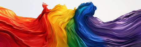 Vibrant abstract rainbow colorful wave background for design projects   abstract waves illustrationの素材