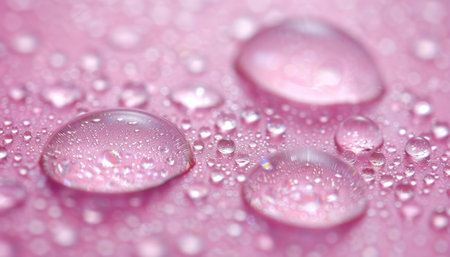 Vibrant water droplets on a colorful wet surface creating a mesmerizing macro background capture.の素材