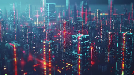 Ai and deep learning tech for automated data analysis and text display in business operationsの素材