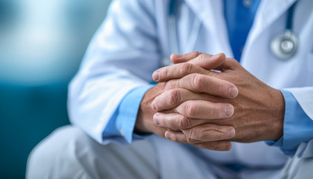 Psychotherapist conducting therapy session with patient in office, space for text placementの素材