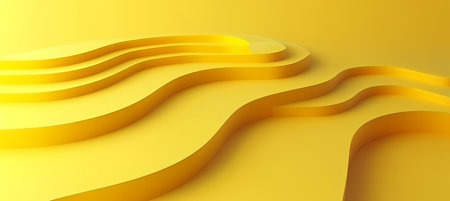 Soft lemon yellow geometric patterns abstract spring background inspired by blooming flowersの素材