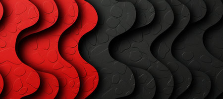 Vibrant 3d abstract business background in red and black tones for modern designsの素材