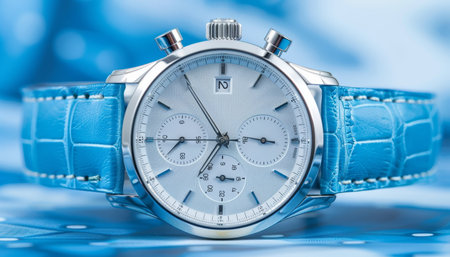 Luxurious close up of a beautiful watch creating an abstract background ideal for luxury concepts.の素材
