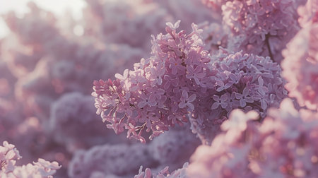 Beautiful abstract spring background with soft lavender and mint gradients in gentle spring glowの素材