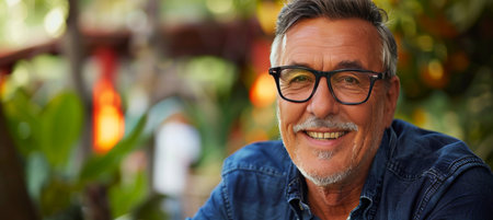 Smiling businessman meeting client in office, blurred background with copy space.の素材