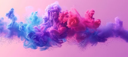 Vibrant modern abstract watercolor background in soft red and purple tones with artistic eleganceの素材