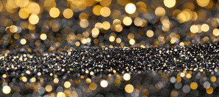 Elegant 3d abstract business background with golden and black sparkles for presentationsの素材