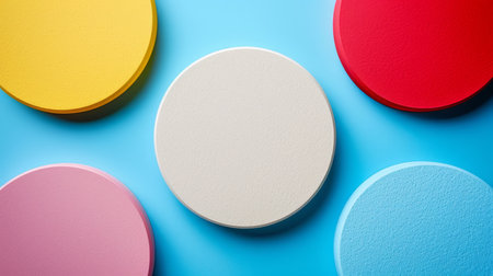 Vibrant geometric backgrounds  sharp angles, interlocking shapes, striking compositions.の素材