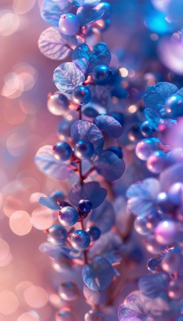 Soft lavender, baby blue, and pearl white gentle bokeh abstract background with delicate blur effectの素材