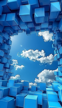 Vibrant 3d business background with extensive space for text placement and creative design elementsの素材