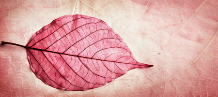 Intricate pink leaf skeleton texture background perfect for artistic design projectsの素材