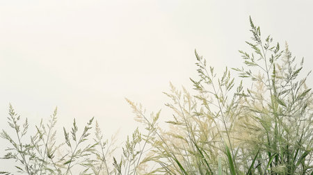 Serene and elegant abstract minimalistic spring background with delicate white tonesの素材