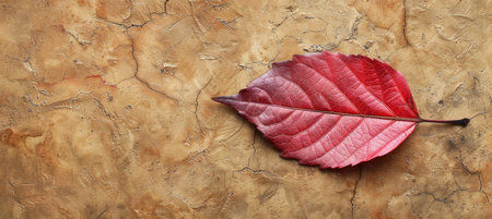 Intricate red leaf skeleton texture background for creative design projects and artistic endeavors.の素材