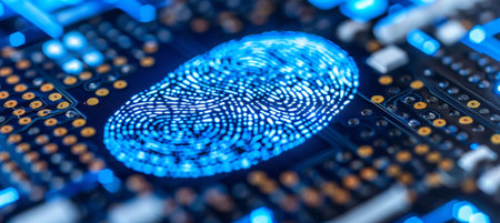 Enhancing security and identification in business, banking, and finance with fingerprint scanningの素材