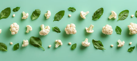 Organic cauliflower texture background showcasing natural freshness for optimal search relevanceの素材