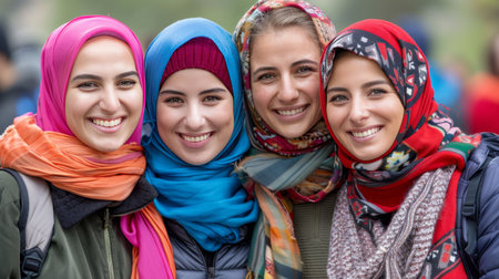 Diverse community unites for women s rights and justice support event with broad participationの素材