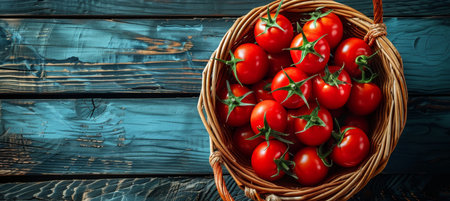 Rich organic red tomatoes creating a textured background of fresh and ripe produceの素材