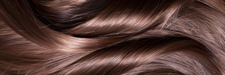 Beautiful dark hair background with smooth, shiny, and healthy hair   ideal for backgroundsの素材
