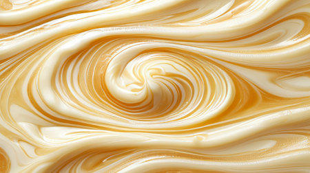 Delicious melted caramel toffee background with swirling effect   tasty confectioneryの素材