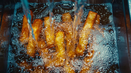 Deliciously fried mozzarella sticks with gooey cheese inside and a crispy exteriorの素材