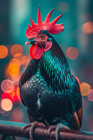 Expansive industrial chicken coop housing growing poultry flock in modern farm settingの素材