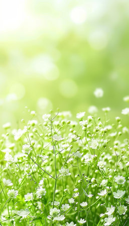 Elegant minimalistic spring abstract background in soft white tones exuding simplicity and serenityの素材
