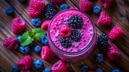Selective focus on fresh fruit smoothie  detox diet and healthy vegetarian eating conceptの素材