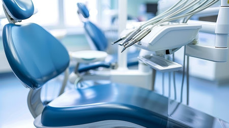 Woman receiving dental treatment with white background providing significant area for text placementの素材