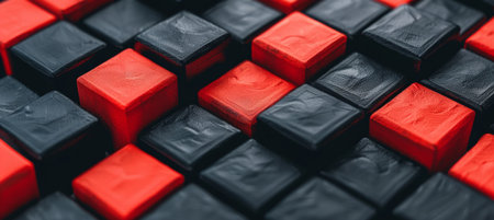 Dynamic 3d abstract business background in red and black tones for modern designs and presentationsの素材