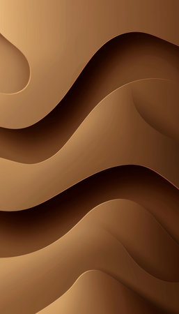 Organic beige brown waving lines texture background illustration for web design bannerの素材