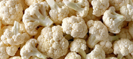 Fresh natural organic cauliflower texture for background design and culinary conceptsの素材