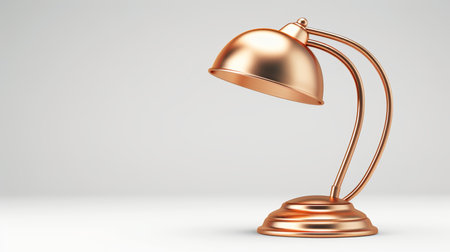 Vintage vs modern bedside lamp for interior decor and office desk, isolated on white with copy spaceの素材