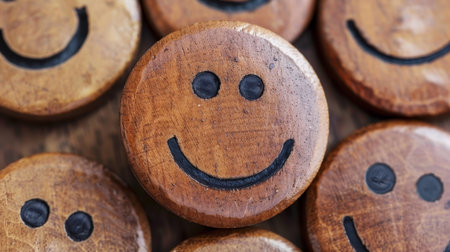 Cheerful emoticons  social media communication background with joyful and laughing expressionsの素材