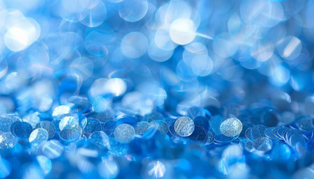 Abstract blue light bokeh blur for creative and artistic background design elementsの素材