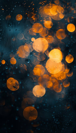 Captivating abstract blue bokeh lights in defocused blur for stunning background imageryの素材