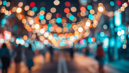 Mesmerizing gradient light bokeh in yellow, orange, and red hues for captivating abstract backgroundの素材