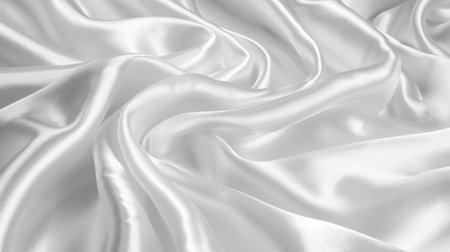 Luxurious white silk fabric ideal for elegant wedding backdrops and upscale eventsの素材