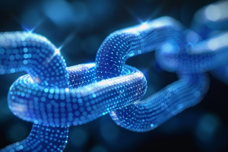 Blockchain revolution in finance, supply chain   healthcare with secure decentralized systemsの素材