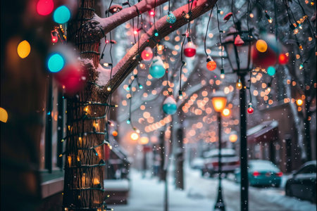 Colorful background with vibrant bokeh lights and dots creating a lively and dynamic visual displayの素材