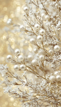 Cream abstract backdrop with blurred festival lights and outdoor celebration bokehの素材