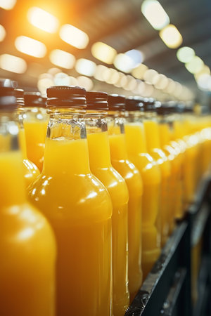 Modern factory s efficient bottled juice production line for optimal manufacturingの素材