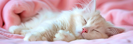 Capturing the serene grace of a cat in a bedroom with soft tones and quiet ambienceの素材