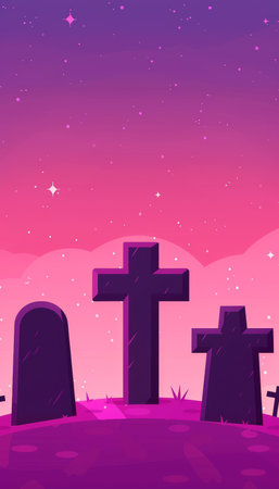 Eerie halloween night scene creating the perfect spooky ambiance for a chilling experienceの素材