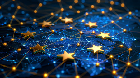 European union digital constellation  networks, connectivity, and data integrationの素材