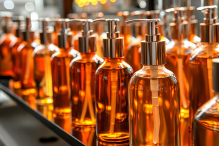 Efficient cosmetic bottling assembly line in a traditional manufacturing facilityの素材