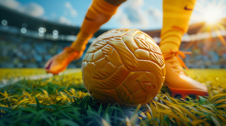 Agile athlete  close up of player s feet in dynamic lateral movement, summer olympics sports conceptの素材
