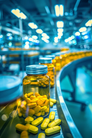 Indoor pharmaceutical plant  automated robotic line for dietary supplements and medication tabletsの素材