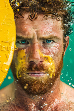 Intense close up of weightlifter struggling with heavy lift   summer olympics sports conceptの素材