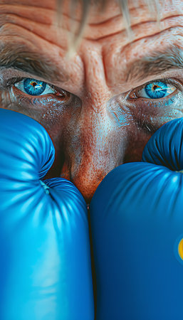 Boxer s intense focus on target in summer olympics, showcasing determination and skillの素材